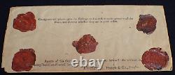 Antique 19th C. American Express Envelope $100 Wax Seals to Homer QUICK Cairo
