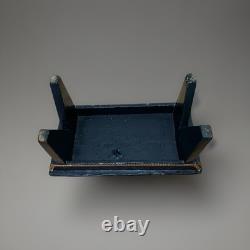 Antique 19th C Patriotic Folk Art Footstool-Civil War/Recon Era-Handmade SC Prov