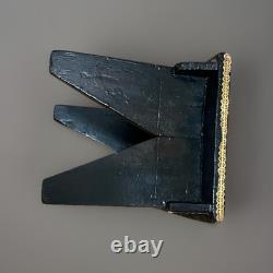 Antique 19th C Patriotic Folk Art Footstool-Civil War/Recon Era-Handmade SC Prov