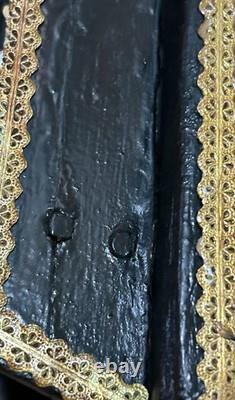 Antique 19th C Patriotic Folk Art Footstool-Civil War/Recon Era-Handmade SC Prov