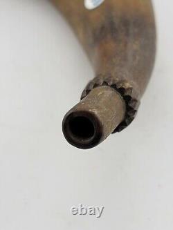 Antique 19th Century Civil War Era American Natural Powder Horn 8 Long