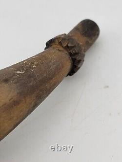Antique 19th Century Civil War Era American Natural Powder Horn 8 Long