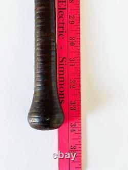 Antique 19th Century Civil War Era Leather Wrapped Walking Plantation Stick Cane