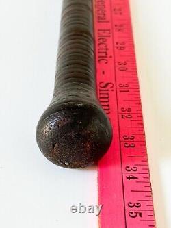 Antique 19th Century Civil War Era Leather Wrapped Walking Plantation Stick Cane