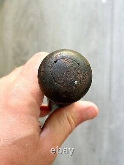 Antique 19th Century Civil War Era Leather Wrapped Walking Plantation Stick Cane