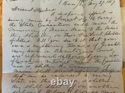 Antique 5/29/1859 Daily Union Office Letter MARCELLUS EMERY Confederate Support