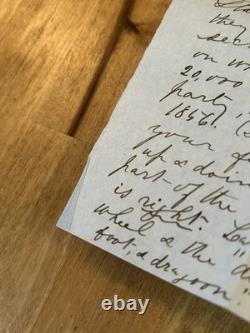 Antique 5/29/1859 Daily Union Office Letter MARCELLUS EMERY Confederate Support