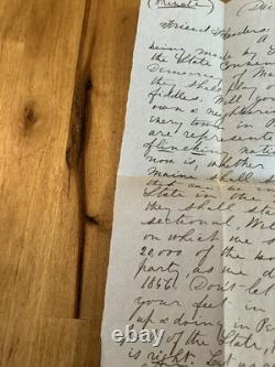 Antique 5/29/1859 Daily Union Office Letter MARCELLUS EMERY Confederate Support