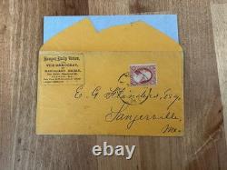 Antique 5/29/1859 Daily Union Office Letter MARCELLUS EMERY Confederate Support