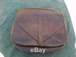 Antique ALA Confederate Civil War Leather Y Saddle Bag Converted To Haversack