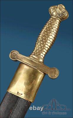 Antique Artillery Machete Gladius Short Sword Mod. 1816. France, Circa 1835