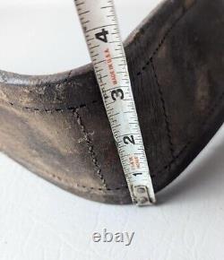 Antique Authentic US Civil War Horse Tack Collar Harness with 4 Brass Rosettes