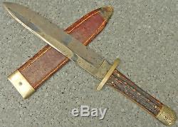 Antique BOWIE KNIFE US Civil War era by WADE & BUTCHER Sheffield