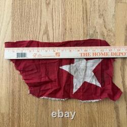 Antique Bunting Star Flag Fragment Civil War Era Red Field White Star