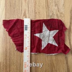 Antique Bunting Star Flag Fragment Civil War Era Red Field White Star