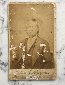 Antique CDV Photograph John L. Burns CIVIL War Gettysburg Hero Tyson & Brothers