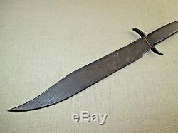 Antique CIVIL War Clip Point Bowie Knife Blacksmith Made