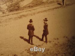 Antique CIVIL War Generals Grant & Sherman Near West Point Rare Stereoview Photo