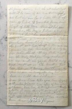 Antique CIVIL War Soldier Letter 1864 Virginia Detailing Battle Of Cold Harbor