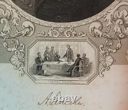 Antique Civil War 1862 Engraved Portrait Of President Abraham Lincoln By McRae