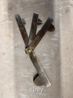 Antique Civil War CPT. William Nicholson Engraved Brass Fleam Bloodletting Tool