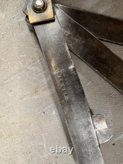 Antique Civil War CPT. William Nicholson Engraved Brass Fleam Bloodletting Tool