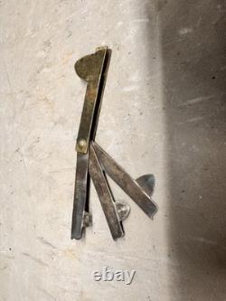 Antique Civil War CPT. William Nicholson Engraved Brass Fleam Bloodletting Tool