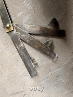 Antique Civil War CPT. William Nicholson Engraved Brass Fleam Bloodletting Tool