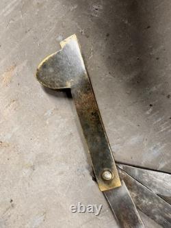 Antique Civil War CPT. William Nicholson Engraved Brass Fleam Bloodletting Tool