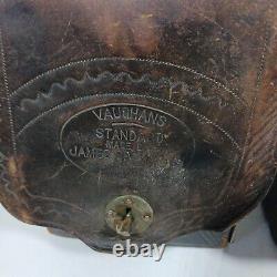Antique Civil War Doctor Surgeon Medical Leather Saddlebags James Vaughan STL