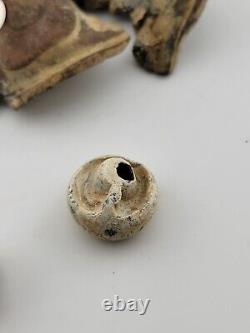 Antique Civil War Dug Relics Imcluding Belt Buckle W Bulet Hole, Bullet, Button