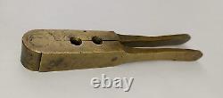 Antique Civil War Era Brass. 31 Caliber (8mm) Dual Cavity Ball Mold Colt/Remingt