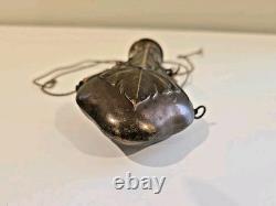 Antique Civil War Era Brass Powder Flask James Dixon & Sons Sheffield RARE