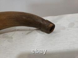 Antique Civil War Era Powder Flask /Horn Americana Circa 1860's