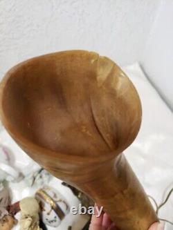 Antique Civil War Era Powder Flask /Horn Americana Circa 1860's