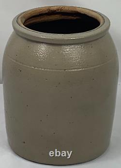 Antique Civil War Era Stoneware Jug the Imperfection is a Potstone, a Spall