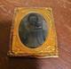 Antique Civil War Era Tintype In Union Case Brass Soldier