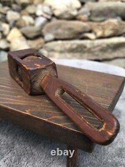 Antique Civil War Era Wood Carved Cage Ball Folk Art Trench POW Early Child Toy
