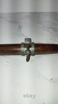 Antique Civil War Era Wooden Fife Flute with Metal Pewter Mouthpiece Cheater