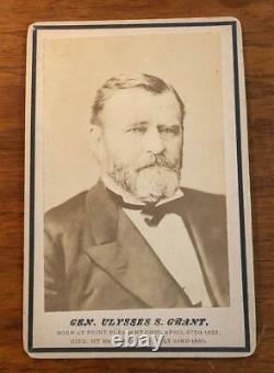 Antique Civil War General Ulysses S. Grant Life & Death Card Given at Funeral