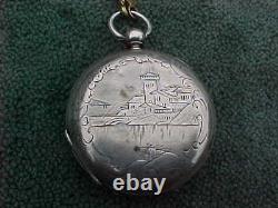 Antique Civil War JOESEPH E JOHNSTON Engraved Pocket Watch Tobias Liverpool Key