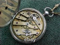 Antique Civil War JOESEPH E JOHNSTON Engraved Pocket Watch Tobias Liverpool Key