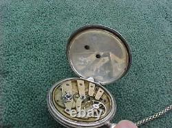 Antique Civil War JOESEPH E JOHNSTON Engraved Pocket Watch Tobias Liverpool Key