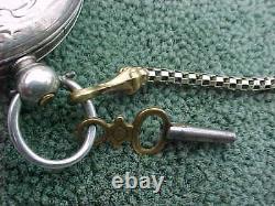 Antique Civil War JOESEPH E JOHNSTON Engraved Pocket Watch Tobias Liverpool Key