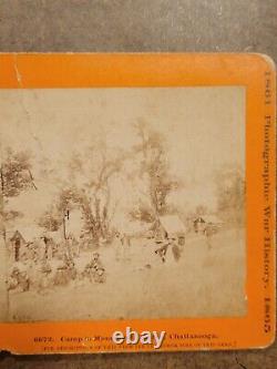 Antique Civil War Soldiers Camp Monument Garden Chattanooga Tennesse Stereoview