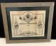 Antique Civil War State of Connecticut Commemoration Certificate in Wood Frame