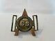 Antique Civil War Tongue & Wreath CS 2 Piece Belt Buckle