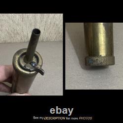 Antique Civil War Tublar Brass Powder Flask