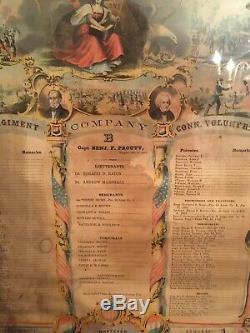 Antique Civil War Union Connecticut Army Roster/Roll Call