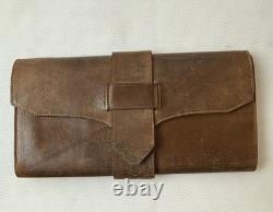 Antique Civil War Wallet, Tri-fold, Brown, Rare, Exceptional
